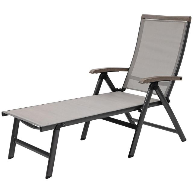 Aymelia 144cm Long Reclining Single Sun Lounger Dakota Fields Colour: Brown on Productcaster.