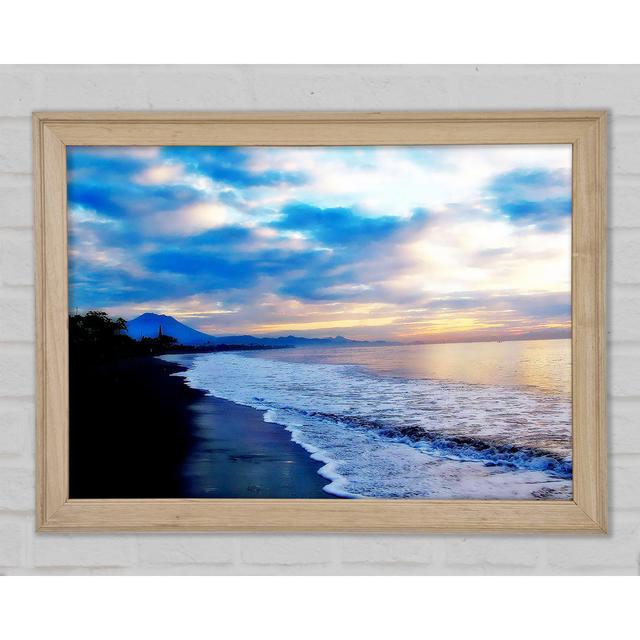 Blue Morning Sunrise - Single Picture Frame Art Prints Ebern Designs Size: 59.7cm H x 84.1cm W x 1.5cm D on Productcaster.