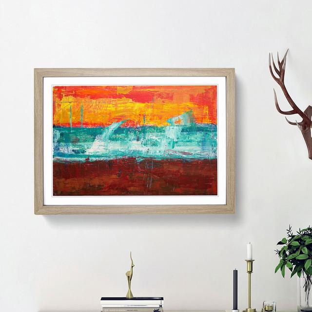 Abstract Art Painting Vol.437 by S.Johnson - Picture Frame Painting Print East Urban Home Frame Option: Oak Framed, Size: 36cm H x 48cm W x 2cm D on Productcaster.