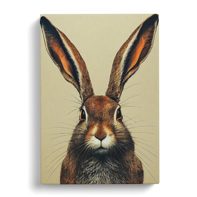 Hare Portrait Vol.2 - Wrapped Canvas Graphic Art Brambly Cottage Size: 76cm H x 50cm W x 3cm D on Productcaster.