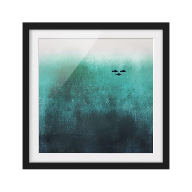 Fishes in the Deep Sea - Picture Frame Graphic Art Union Rustic Frame Option: Black Framed, Size: 50cm H x 50cm W x 2cm D on Productcaster.