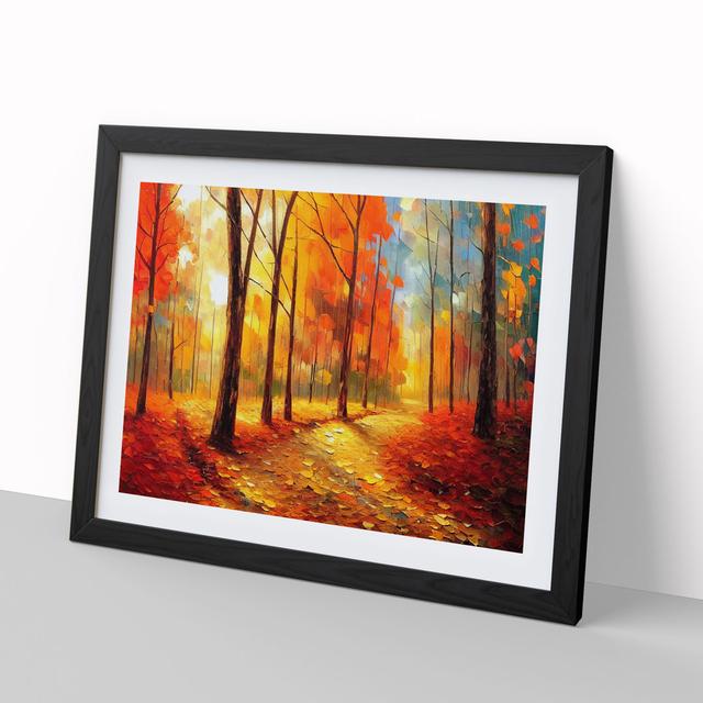 Sublime Autumn Forest Vol.5 Abstract - Picture Frame Painting Marlow Home Co. Size: 34cm H x 46cm W x 2cm D, Frame Colour: Black Framed on Productcaster.