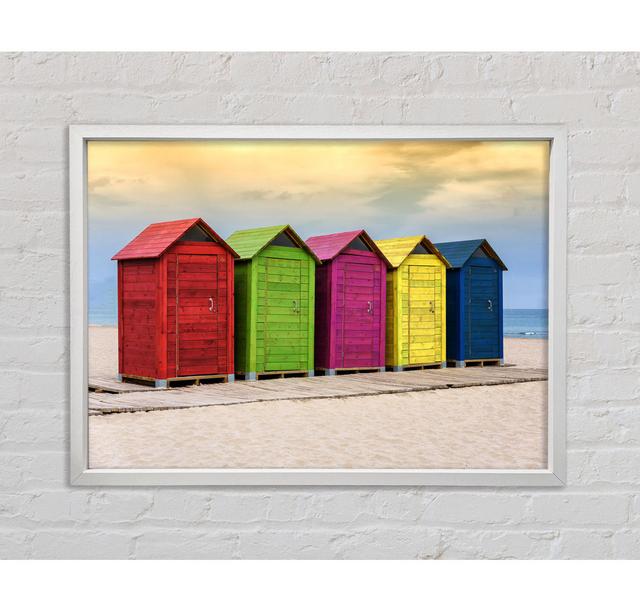 Beach Hut Boardwalk - Print Bright Star Size: 84.1cm H x 118.9cm W x 3.3cm D on Productcaster.