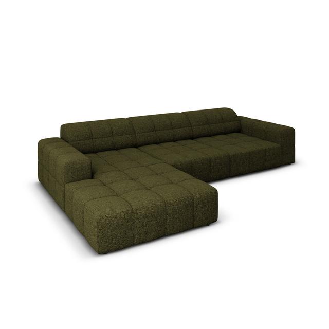 Chicago 3 - Piece Upholstered Corner Sectional Micadoni Home Upholstery Colour: Green, Orientation: Left Hand Facing on Productcaster.