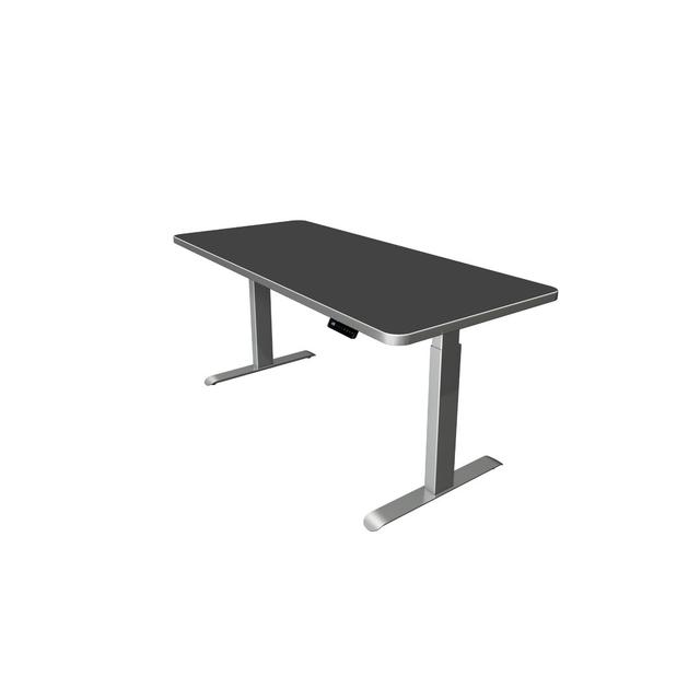 Wendell L-Shape Height Adjustable Standing Desk Symple Stuff Top Colour: Anthracite, Size: 121cm H x 180cm W x 80cm D on Productcaster.