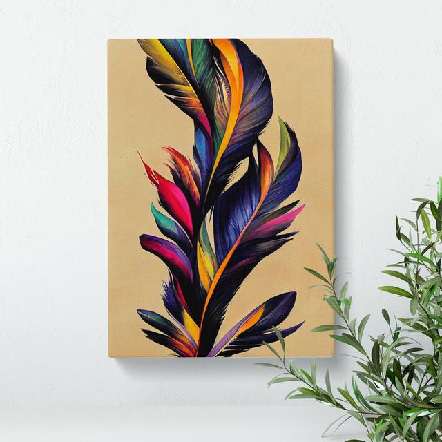 Mystical Feathers - Wrapped Canvas Graphic Art Latitude Vive Size: 60cm H x 40cm W x 3cm D on Productcaster.