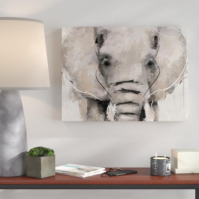 Abstract Elephant by Oliver Gal - Painting Print on Canvas East Urban Home Size: 30cm H x 41cm W x 4cm D, Format: Wrapped Canvas on Productcaster.