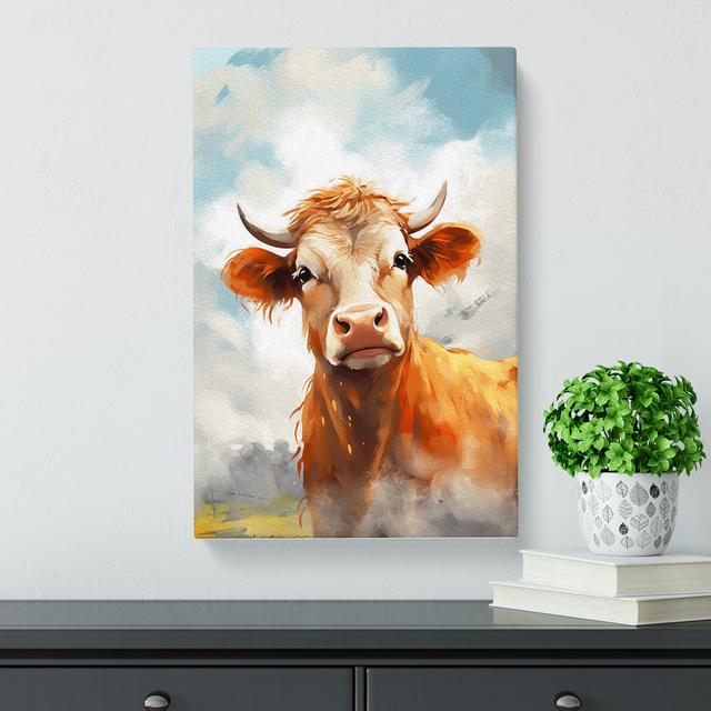 Cow Digital - No Frame Print Brambly Cottage Size: 50cm H x 35cm W x 3cm D on Productcaster.