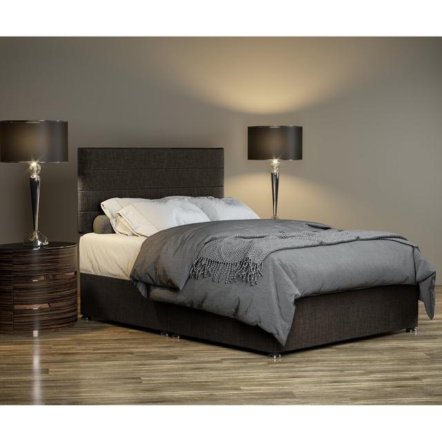 Sitka Divan Bed Base 17 Stories Size: Small Double (4'), Colour: Chocolate on Productcaster.