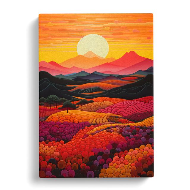 Japanese Sunset Colour Field - Print Alpen Home Size: 76cm H x 50cm W x 3cm D on Productcaster.