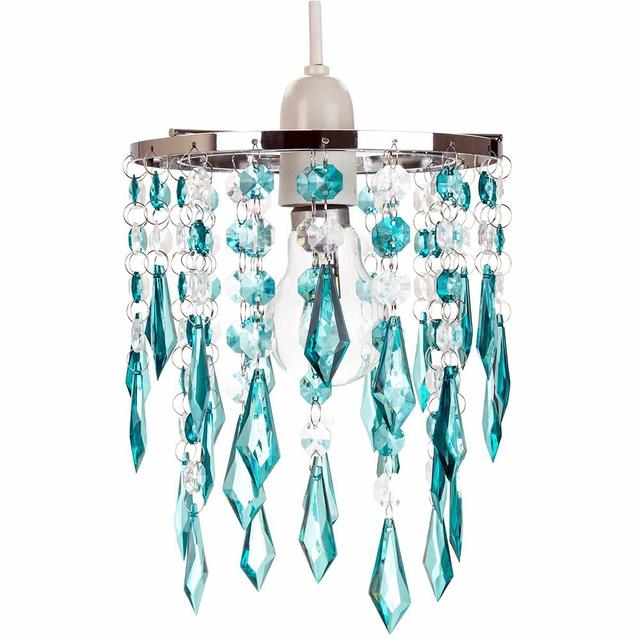 16cm W Acrylic Novelty Pendant Shade Rosdorf Park Colour: Teal on Productcaster.