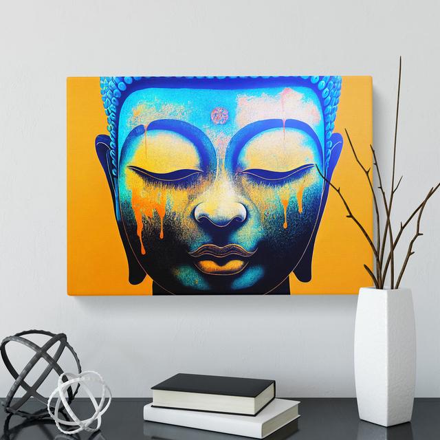 Paint Drip Buddha Vol.1 - Wrapped Canvas Graphic Art Latitude Vive Size: 35cm H x 50cm W x 3cm D on Productcaster.