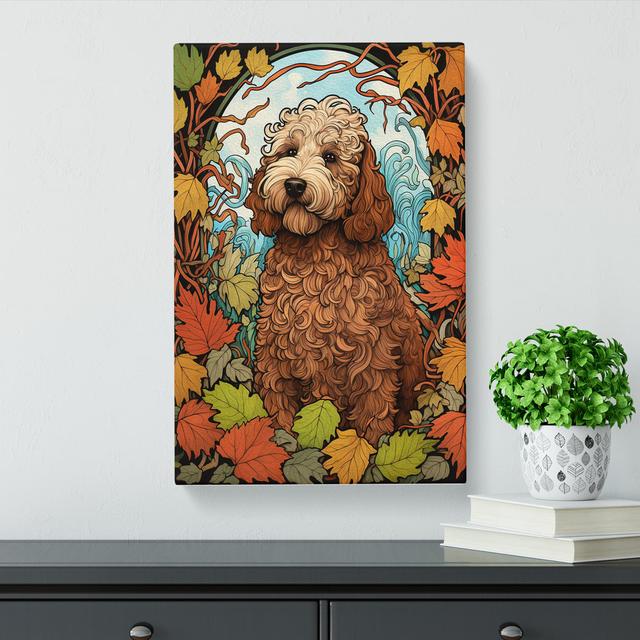 Labradoodle Nouveau - No Frame Print Marlow Home Co. Size: 60cm H x 40cm W x 3cm D on Productcaster.