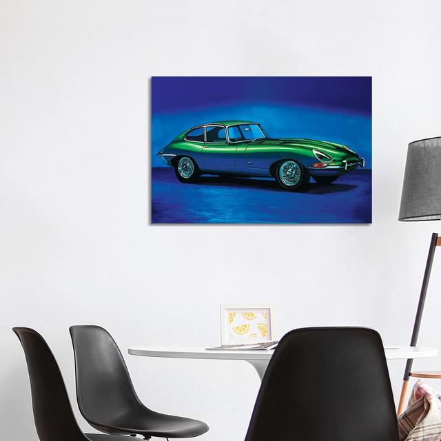 Jaguar E Type by Paul Meijering - Painting on Canvas Williston Forge Size: 66.04cm H x 101.6cm W x 3.81cm D, Format: Wrapped Canvas on Productcaster.