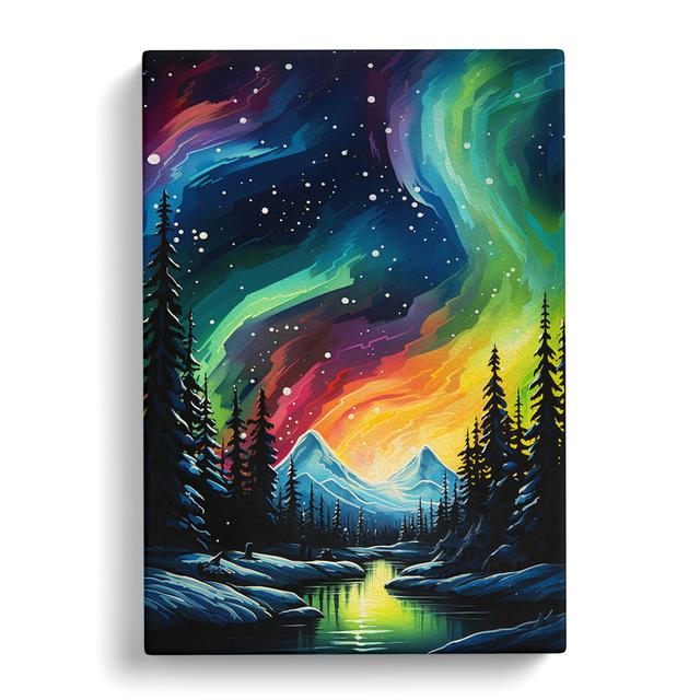 Northern Lights Modern Art No.3 - No Frame Art Prints Alpen Home Size: 60cm H x 40cm W x 3cm D on Productcaster.