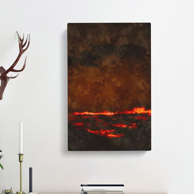 Clouds on Fire - Wrapped Canvas Painting Print East Urban Home Size: 91cm H x 60cm W x 3cm D on Productcaster.