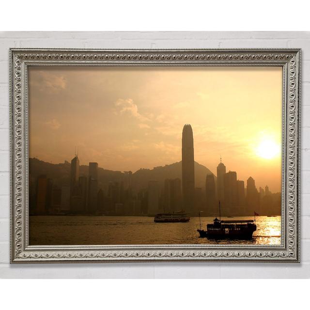 Hong Kong Misty Morning Sunrise - Print Bright Star Size: 59.7cm H x 84.1cm W x 3cm D on Productcaster.