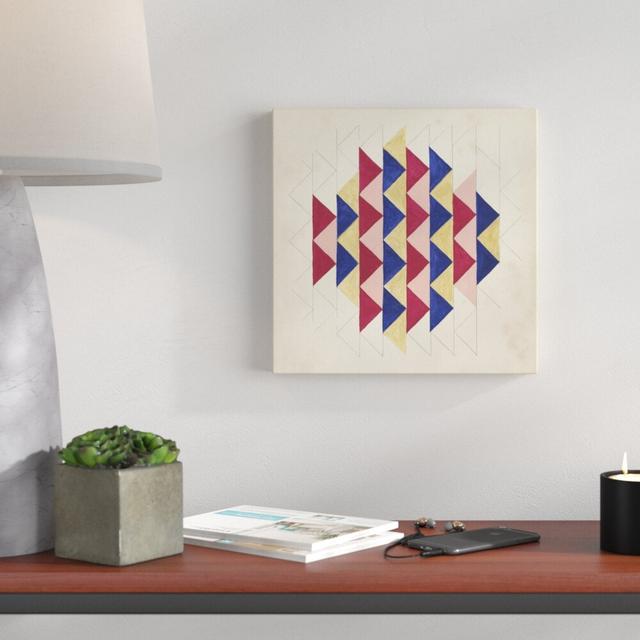 Geometric Pattern Play IV by Naomi McCavitt - Wrapped Canvas Graphic Art Print Blue Elephant Size: 30cm H x 30cm W on Productcaster.