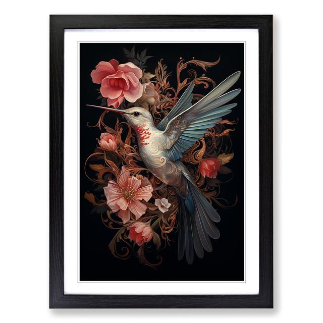 Hummingbird Baroque Marlow Home Co. Format: Black, Size: 34cm H x 25cm W x 2cm D on Productcaster.