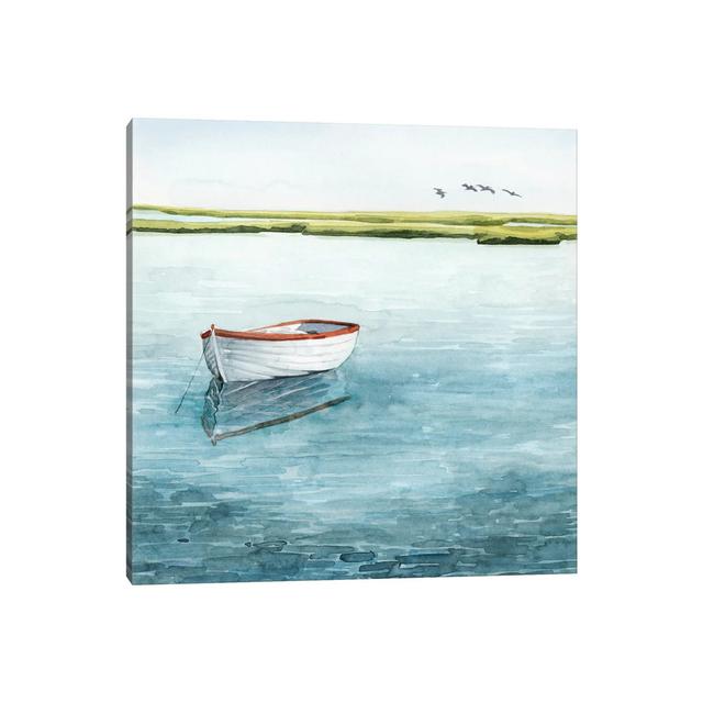 Anchored Bay I by Grace Popp - Wrapped Canvas Art Prints Longshore Tides Size: 45.72cm H x 45.72cm W x 3.81cm D on Productcaster.