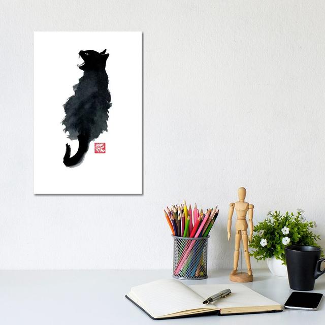 Crying Cat by Péchane - Print on Canvas Bloomsbury Market Format: Wrapped Canvas, Size: 30.48cm H x 20.32cm W x 1.91cm D on Productcaster.