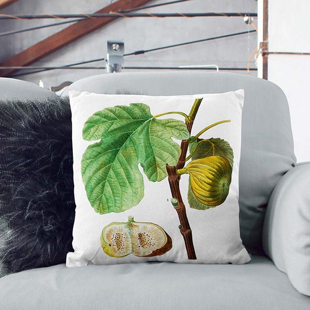 Fig Fruit by Pierre-Joseph Redoute Cushion with Filling East Urban Home Size: 55cm H x 55cm W x 20cm D on Productcaster.