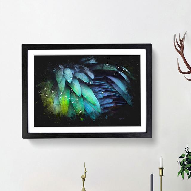 Parrot Feathers - Picture Frame Graphic Art Print East Urban Home Frame Option: Black Framed, Size: 24cm H x 33cm W x 2cm D on Productcaster.