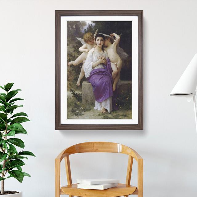 Angel by William Adolphe Bouguereau - Picture Frame Graphic Art East Urban Home Frame Option: Walnut Framed, Size: 65cm H x 48cm W x 2cm D on Productcaster.