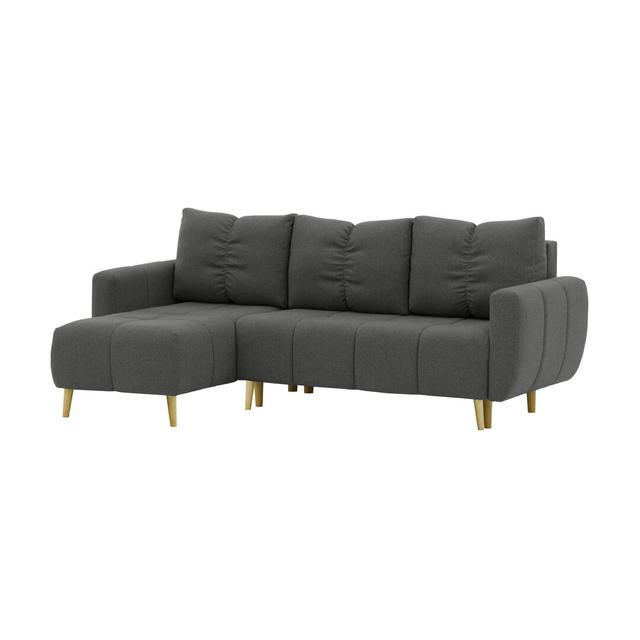 Ecksofa Hollaway 17 Stories Polsterfarbe: Dunkelgrau on Productcaster.