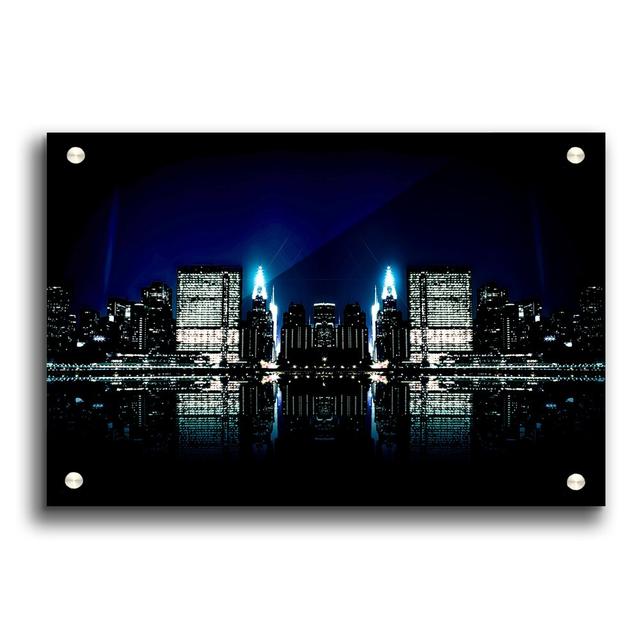 City Night Reflections - Unframed Photograph Print on Acrylic East Urban Home Size: 21cm H x 29.7cm W on Productcaster.