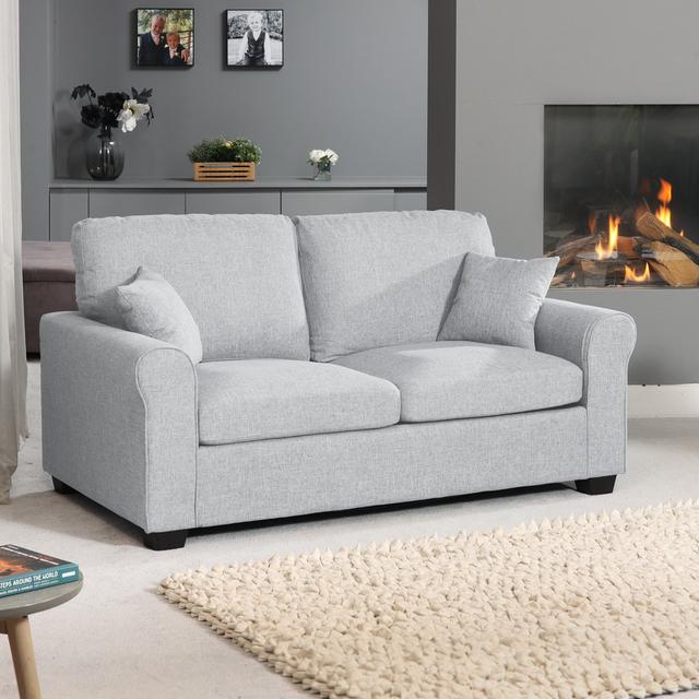 Alaziah Upholstered Sofa Bed Latitude Run Upholstery Colour: Light Grey on Productcaster.