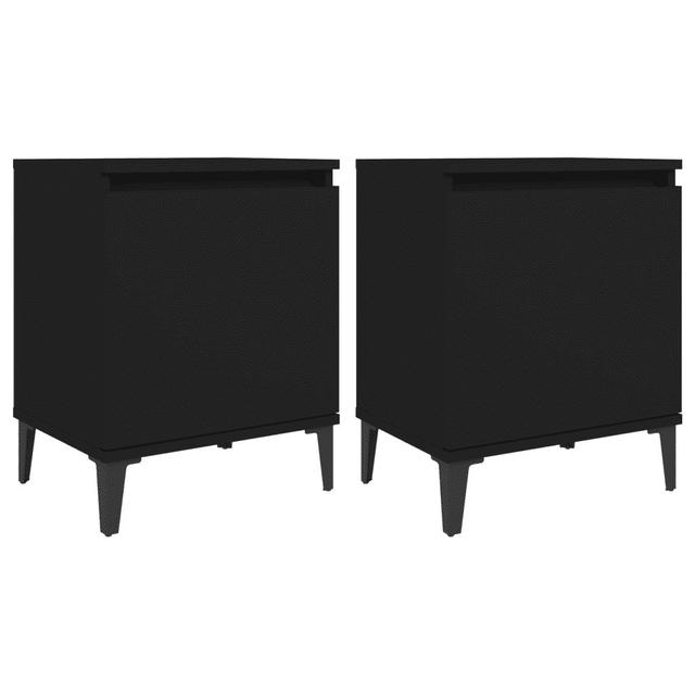 Southwold Bedside Table (Set of 2) Corrigan Studio Colour: Black on Productcaster.