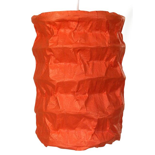 25 cm Lampenschirm Christensen aus Papier World Menagerie Farbe: Orange on Productcaster.