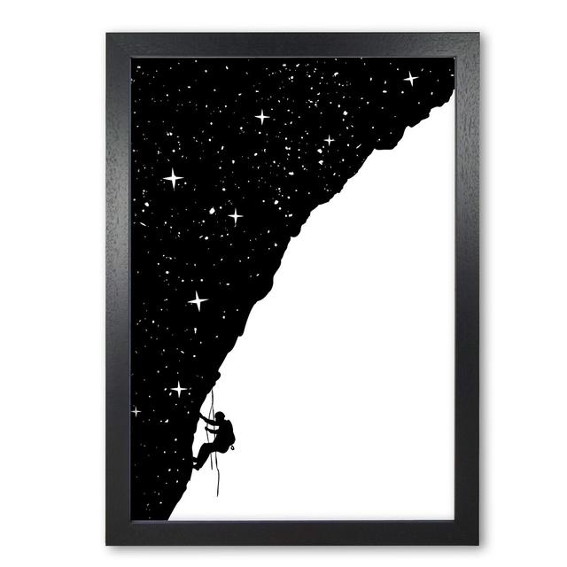 Night Climber by Mercedes Lopes Charro - Print East Urban Home Frame Options: Honey Oak, Size: 59.4 cm H x 42 cm W x 5 cm D on Productcaster.