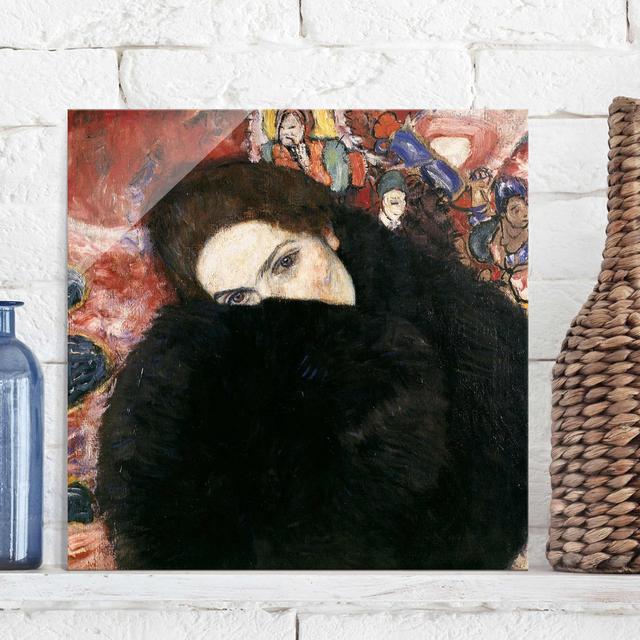 Glasbild Lady with Muff von Gustav Klimt East Urban Home Größe: 50 cm H x 50 cm B on Productcaster.