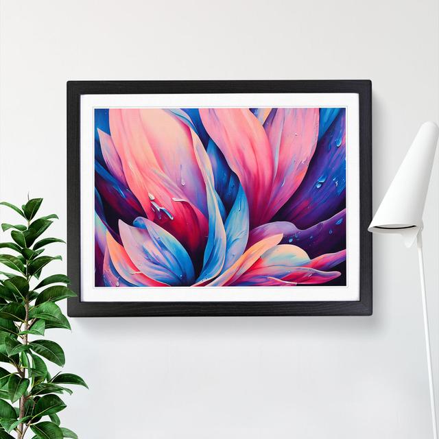 Colourful Flowers Vol.7 Abstract - Picture Frame Graphic Art ClassicLiving Frame Colour: Black Framed, Size: 46cm H x 64cm W x 2cm D on Productcaster.