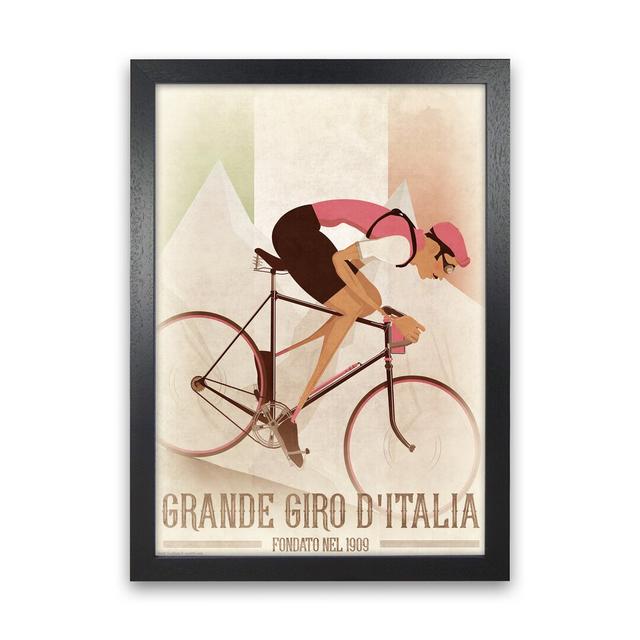 Vint Giro - Graphic Art Print on Paper Happy Larry Frame Option: Black Framed, Size: 84cm H x 60cm W x 3cm D on Productcaster.