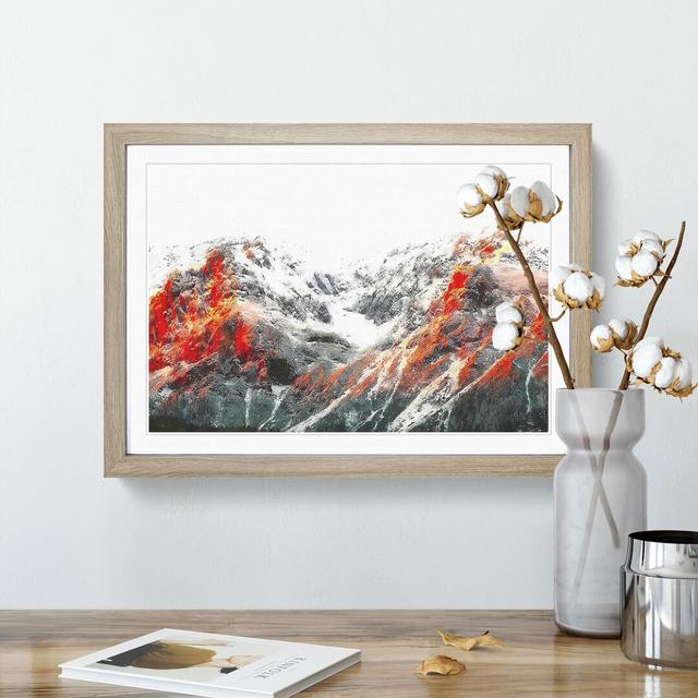 Alpenglow Upon The Mountains Painting East Urban Home Size: 45cm H x 63cm W x 2cm D, Format: Oak on Productcaster.