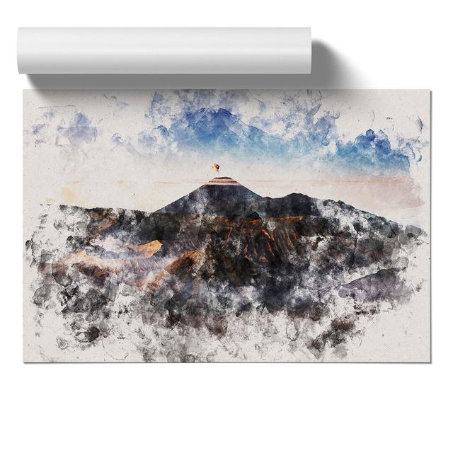 Mount Bromo in Indonesia - Unframed Graphic Art East Urban Home Size: 59cm H x 84cm W x 0.1cm D on Productcaster.