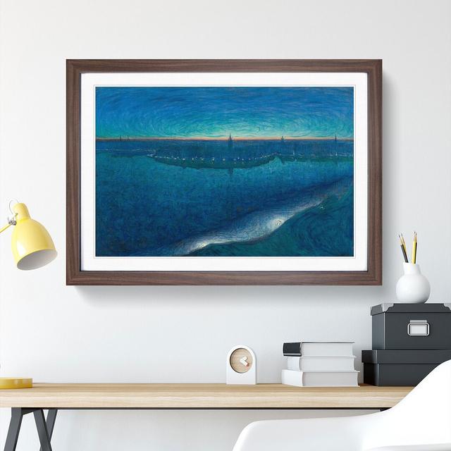 Dawn over Riddarfjarden by Eugene Jansson - Picture Frame Graphic Art East Urban Home Size: 36cm H x 48cm W x 2cm D, Frame Option: Walnut Framed on Productcaster.