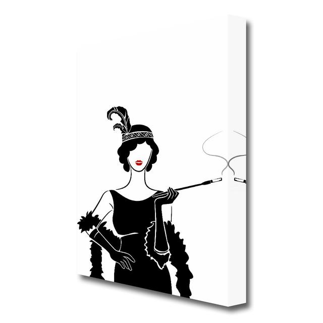 '1920's Woman' Graphic Art Print on Canvas Bright Star Size: 81.28 cm H x 121.92 cm W on Productcaster.