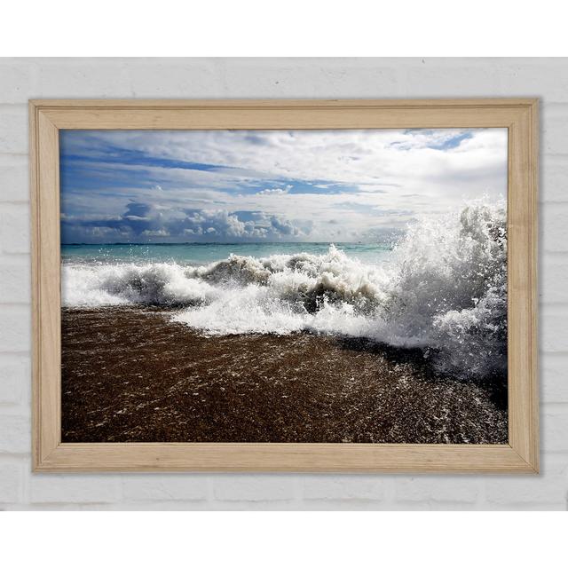 The Oceans Pull Framed Print Highland Dunes Size: 21cm H x 29.7cm W x 1.5cm D on Productcaster.