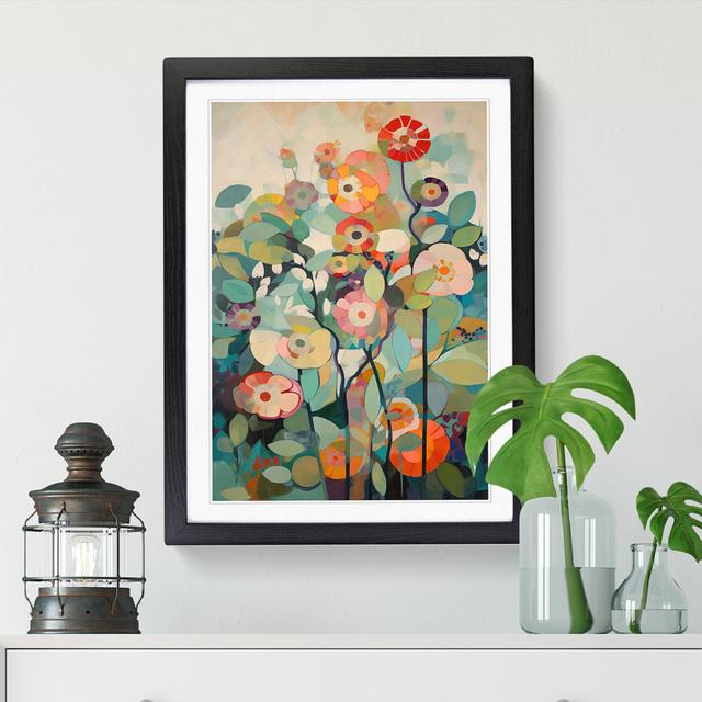 FRM-V0523-962X Flowers Orphism Vol.4 - Picture Frame Graphic Art ClassicLiving Size: 64cm H x 46cm W x 2cm D, Format: Oak on Productcaster.