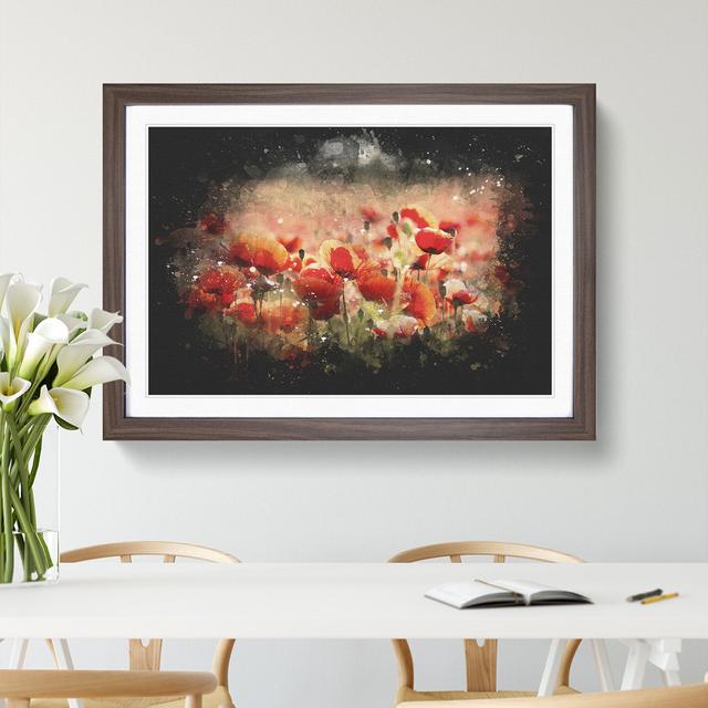 Field of Poppies Vol.1 - Picture Frame Graphic Art East Urban Home Size: 27cm H x 36cm W x 2cm D, Frame Option: Walnut Framed on Productcaster.