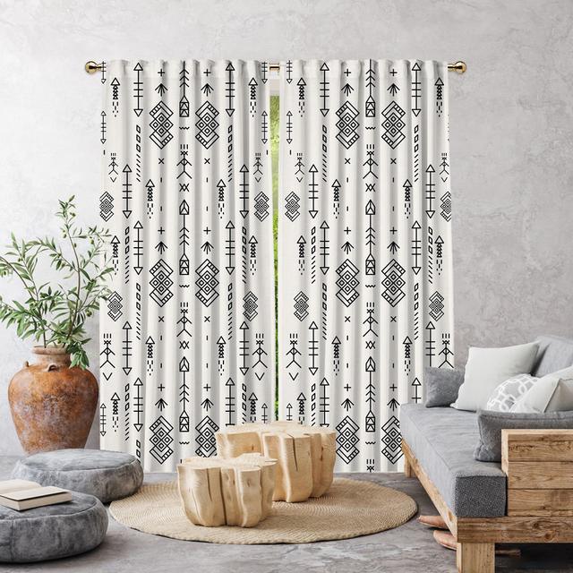 Anjelita Semi Sheer Curtains (Set of 2) Bloomsbury Market Curtain Colour: White, Panel Size: 140 x 175cm on Productcaster.