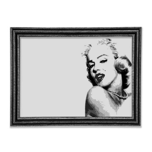 Marilyn Monroe Retro Grau Gerahmter Druck Canora Grey Größe: 42,1 cm H x 59,7 cm B on Productcaster.