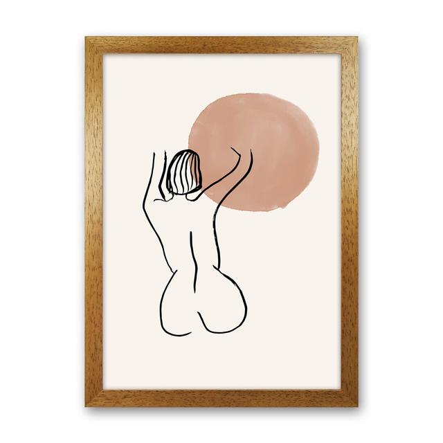 Line Nudes Back 1 by Planeta444 - Print 17 Stories Frame Option: Brown Framed, Size: 88cm H x 64cm W x 3cm D on Productcaster.