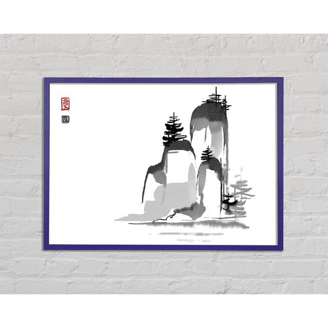 Chinese Mountain Trees Framed Print Ophelia & Co. Size: 21cm H x 29.7cm W x 2cm D on Productcaster.