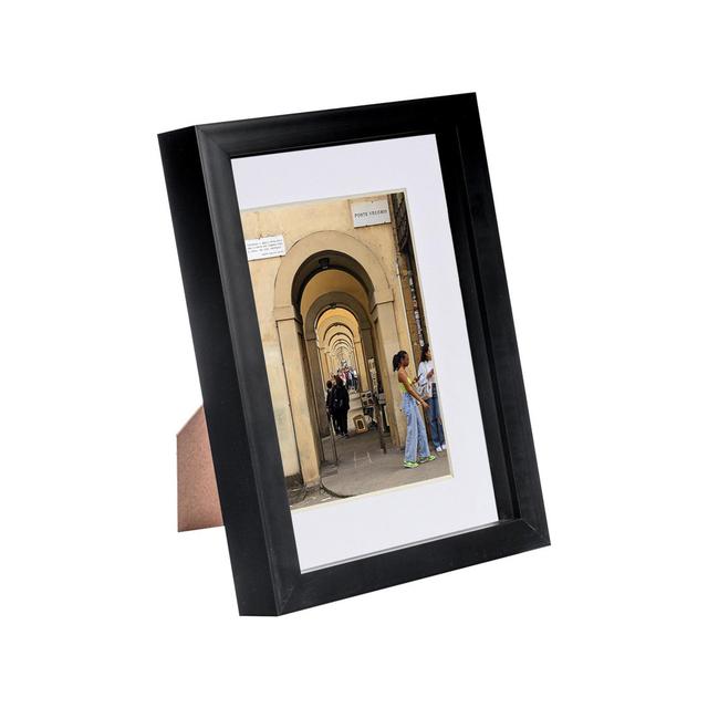 3D Box Photo Frame with 4" x 6" Mount - A5 (6" x 8") Nicola Spring Colour: Black on Productcaster.