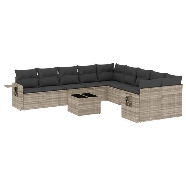 Lounge-Set Anagabriel aus Polyrattan mit Polster ModernMoments on Productcaster.